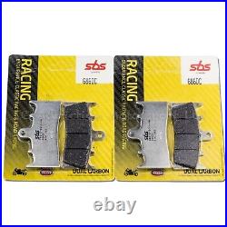 2x Pairs SBS Dual Carbon Front Brake Pads for Suzuki GSF1200 Bandit 01-05 686DC