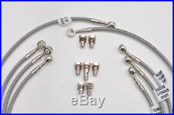 96-00 GSF1200 Bandit Galfer Front & Rear Brake Lines with Clutch Line, Clear