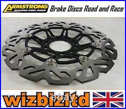 Armstrong Front Left Brake Disc Black Wavy Type Floating BKF718