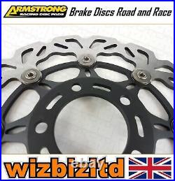 Armstrong Front Left Brake Disc Black Wavy Type Floating BKF718