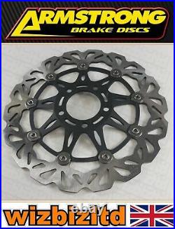 Armstrong Front Left Brake Disc Black Wavy Type Floating BKF746