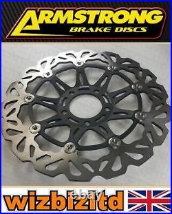 Armstrong Front Left Brake Disc Black Wavy Type Floating BKF746