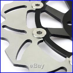 Black Floating Front Brake Discs Disks Rotors Pads For Suzuki GSF1200 Bandit / S