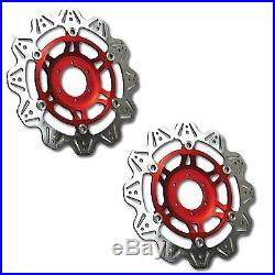 EBC Vee Rotor Red Front Brake Discs For Suzuki 1997 GSF600S Bandit VR3003RED