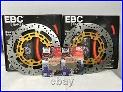 Ebc Front Brake Discs For Suzuki Bandit 1250 2007 To 2016 Inc Hh Pads