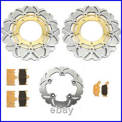 For GSF 650 1250 Bandit / ABS 07-14 GSX 650 F 08-17 Front Rear Brake Discs Pads
