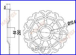 Front Brake Disc Rotor for Suzuki Bandit GSF600 00-04 GSX 600 89-02 SV650 99-02