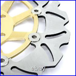 Gold Front Brake Discs Disks Pads For Suzuki GSF 1200 Bandit / S 01 02 03 04 05