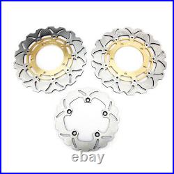 Gold Front Rear Brake Discs Pads For GSF 650 1250 S Bandit 08-12 GSX 650 F 08-17