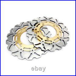 Gold Front Rear Brake Discs Pads For GSF 650 1250 S Bandit 08-12 GSX 650 F 08-17