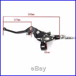 Motorcycle 7/8 Front Brake Master Cylinder Cable Clutch Perch Levers 1200mm