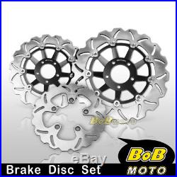 New Front + Rear Brake Disc x3 For Suzuki GSF1200 S Naked Bandit 96-98 99 00