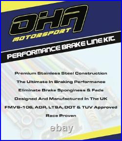 OHA Stainless Braided Front & Rear Brake Lines Suzuki GSF600 Bandit 600 00-04 OE