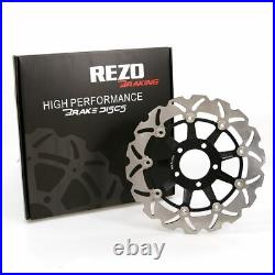 Rezo Front Brake Wavy Stainless Rotor Discs Pair fits Suzuki GSX-R 400 88-90
