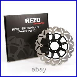 Rezo Front Brake Wavy Stainless Rotor Discs Pair fits Suzuki SV 650 S 99-02