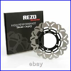 Rezo Wavy Front Brake Rotor Discs Pair fits Suzuki GSR 600 06-11