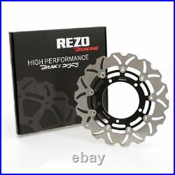 Rezo Wavy Front Brake Rotor Discs Pair fits Suzuki GSX 1300 R Hayabusa 08-17