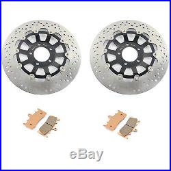 Round Front Brake Discs Pads For GSF 1200 Bandit / S 2001 2002 2003 2004 2005