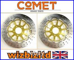 Suzuki GSF 1200 Bandit 1996-2000 Pair of Comet Front Brake Discs Gold RF